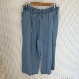 Light Blue Wide-Leg Pants